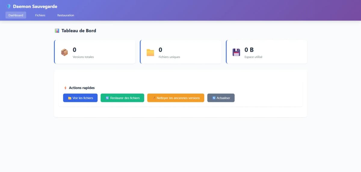 Application de Sauvegarde
