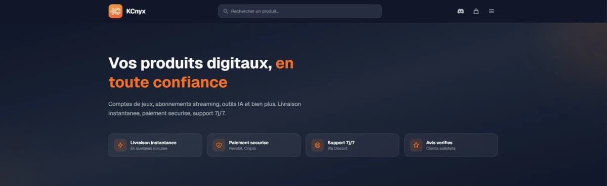 Kcnyx - Plateforme E-Commerce SaaS