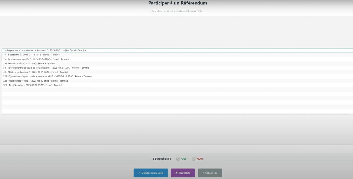 Referendum - Application de Vote Sécurisée - 5